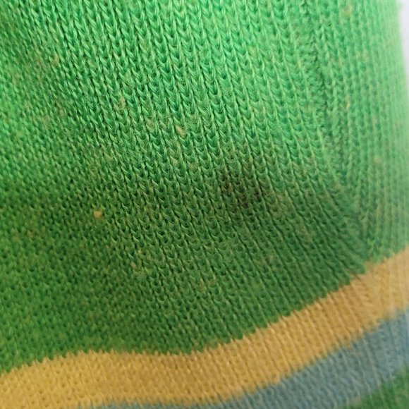 Vintage Cardigan Tie Waist Bright Green Renee Tener For Outlander Striped Trim - Picture 7 of 8